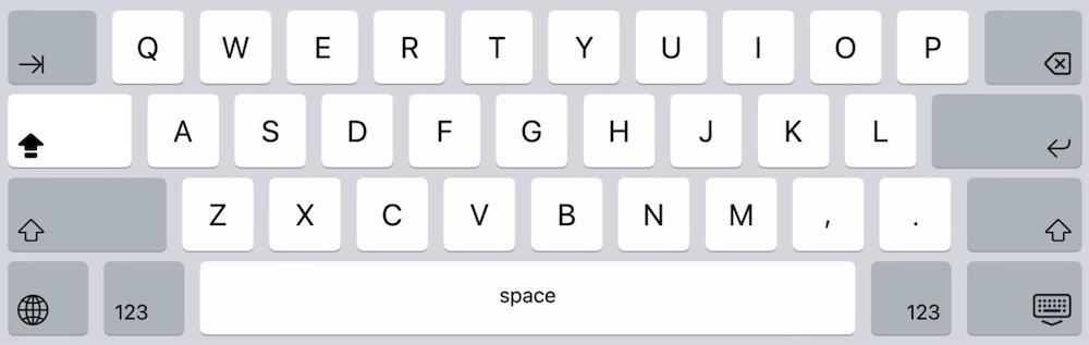 iPad Pro keyboard layout
