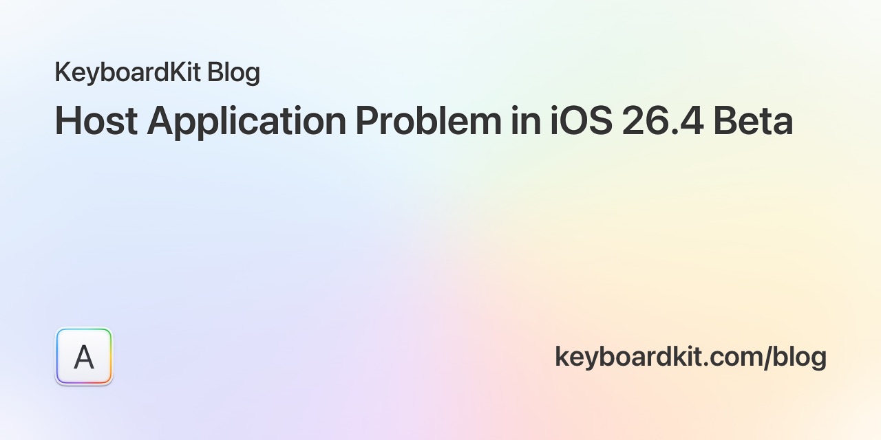 iOS 26.4 Host Application Bug