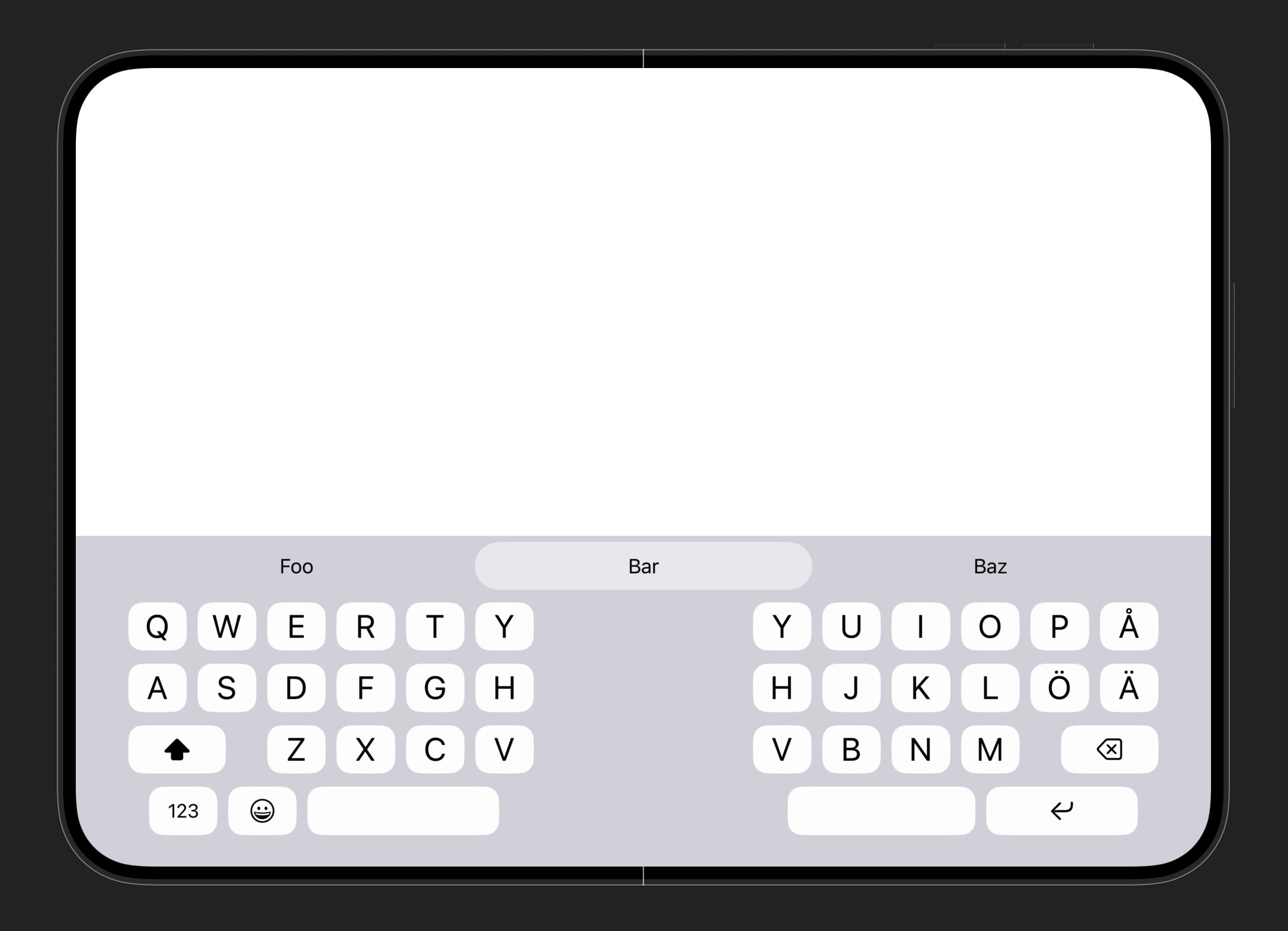 iPhone Duo with split keyboard