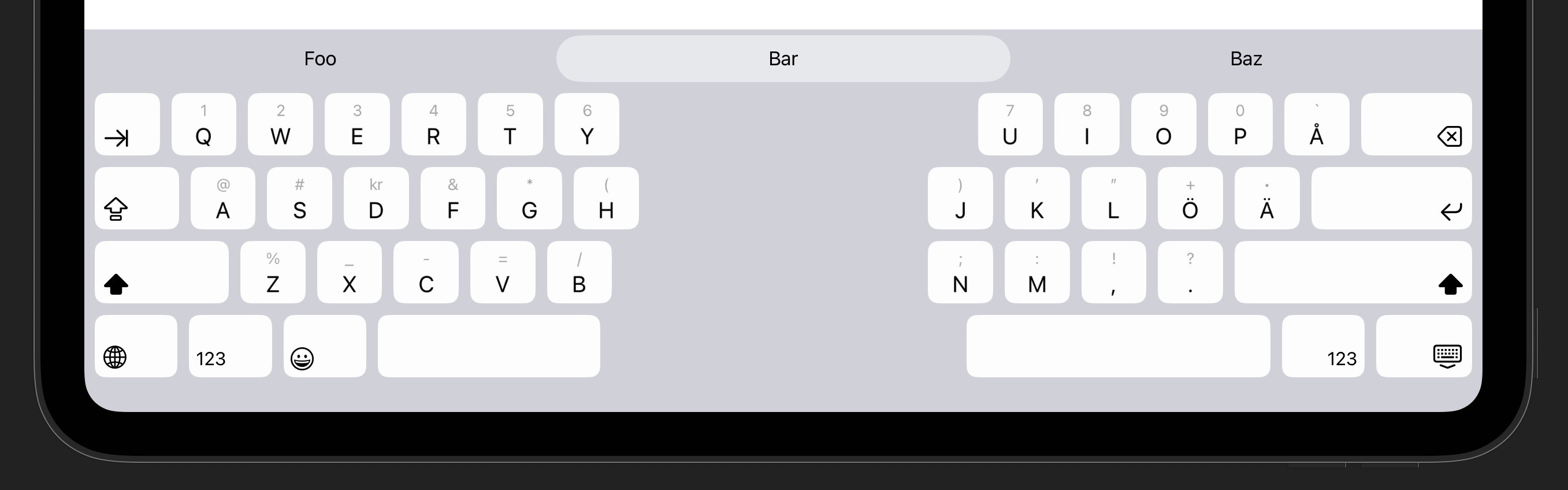 iPad in landscape