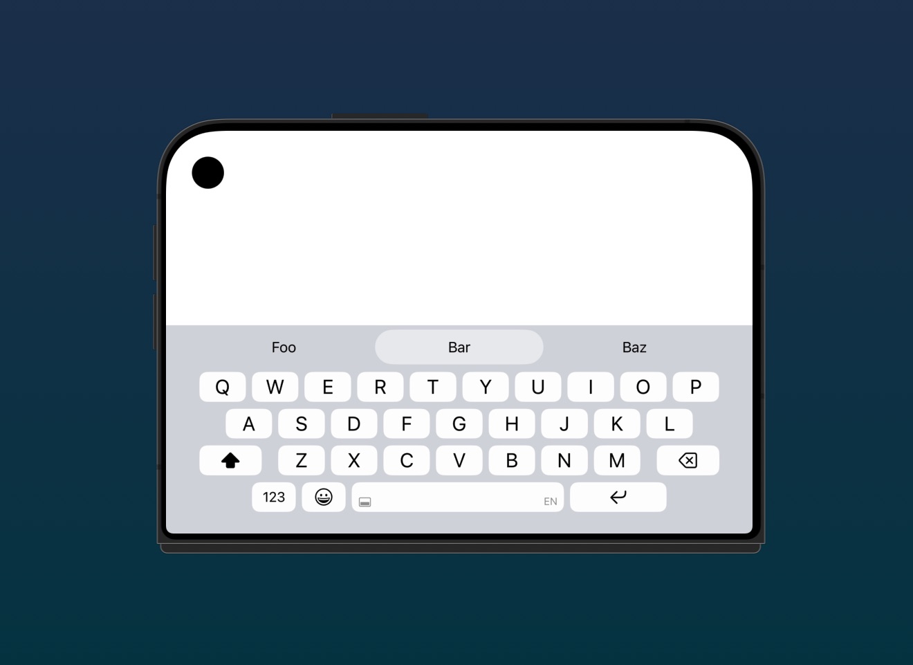 KeyboardKit on a closed Duo in landscape