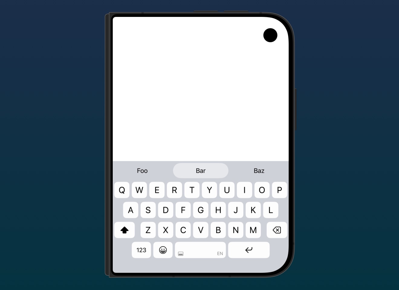 KeyboardKit on a closed Duo in portrait