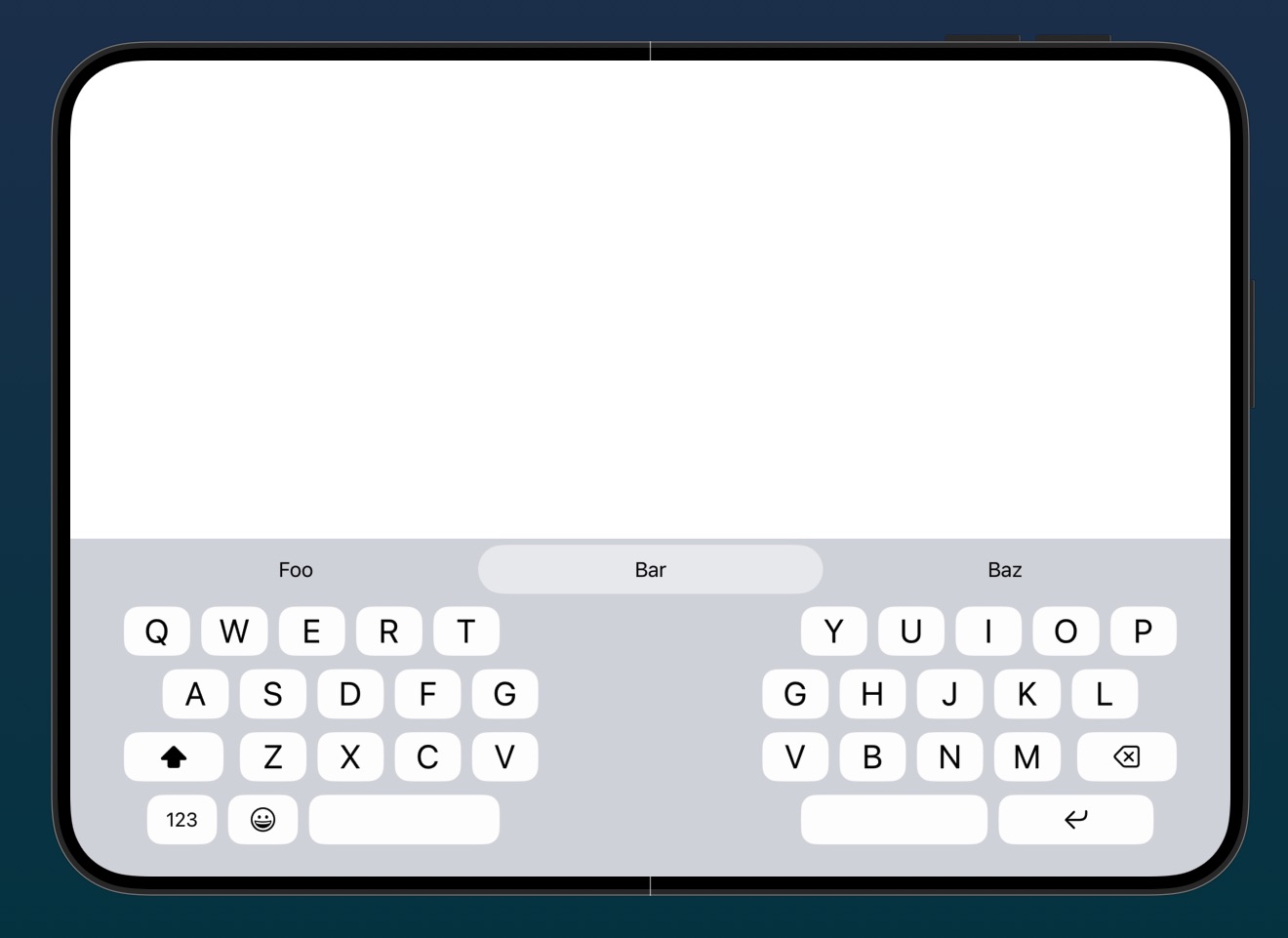 KeyboardKit on a open Duo in split mode