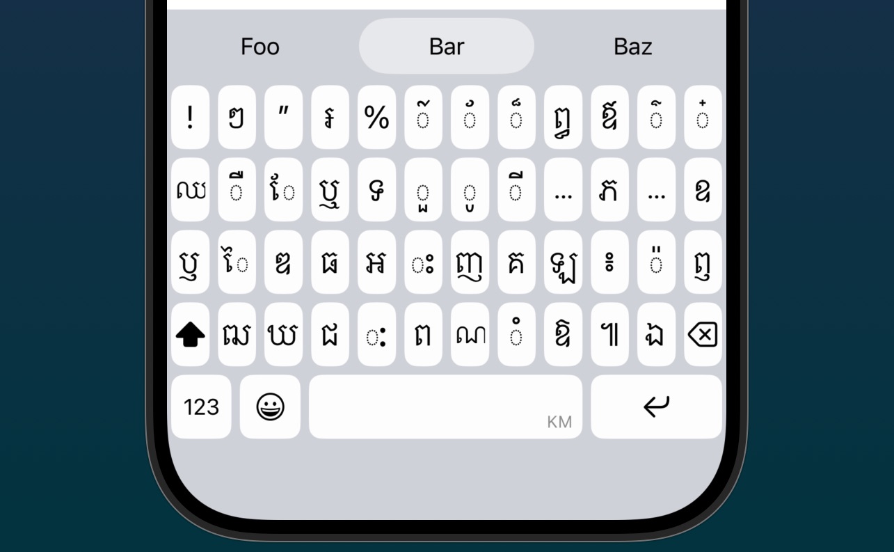 A Khmer keyboard