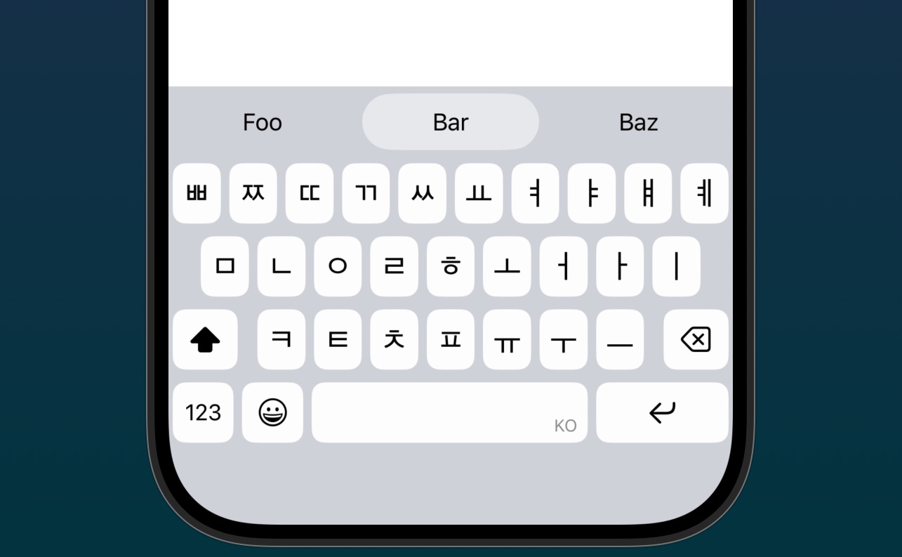 A Korean keyboard