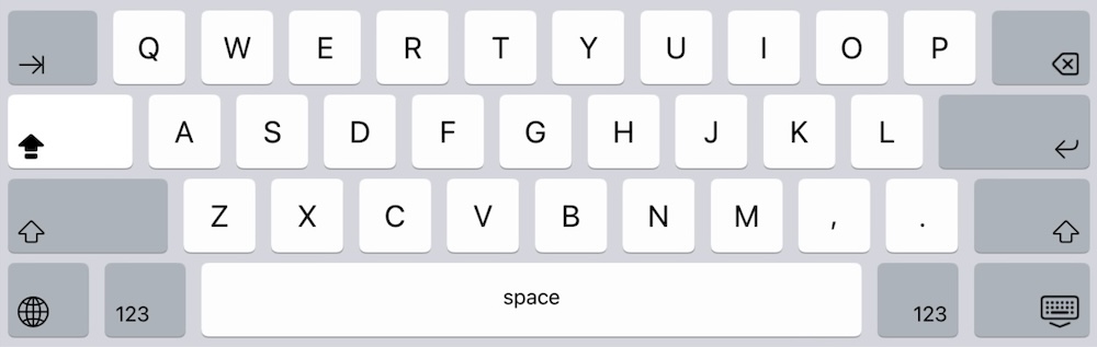 An iPad Pro keyboard