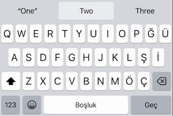 System Keyboard Preview - Turkish