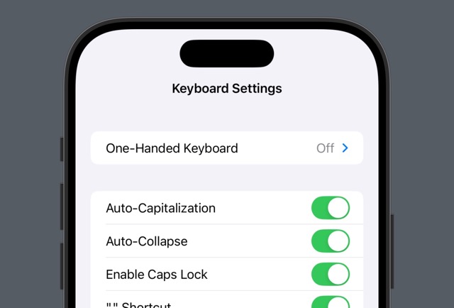 A Settings Screen